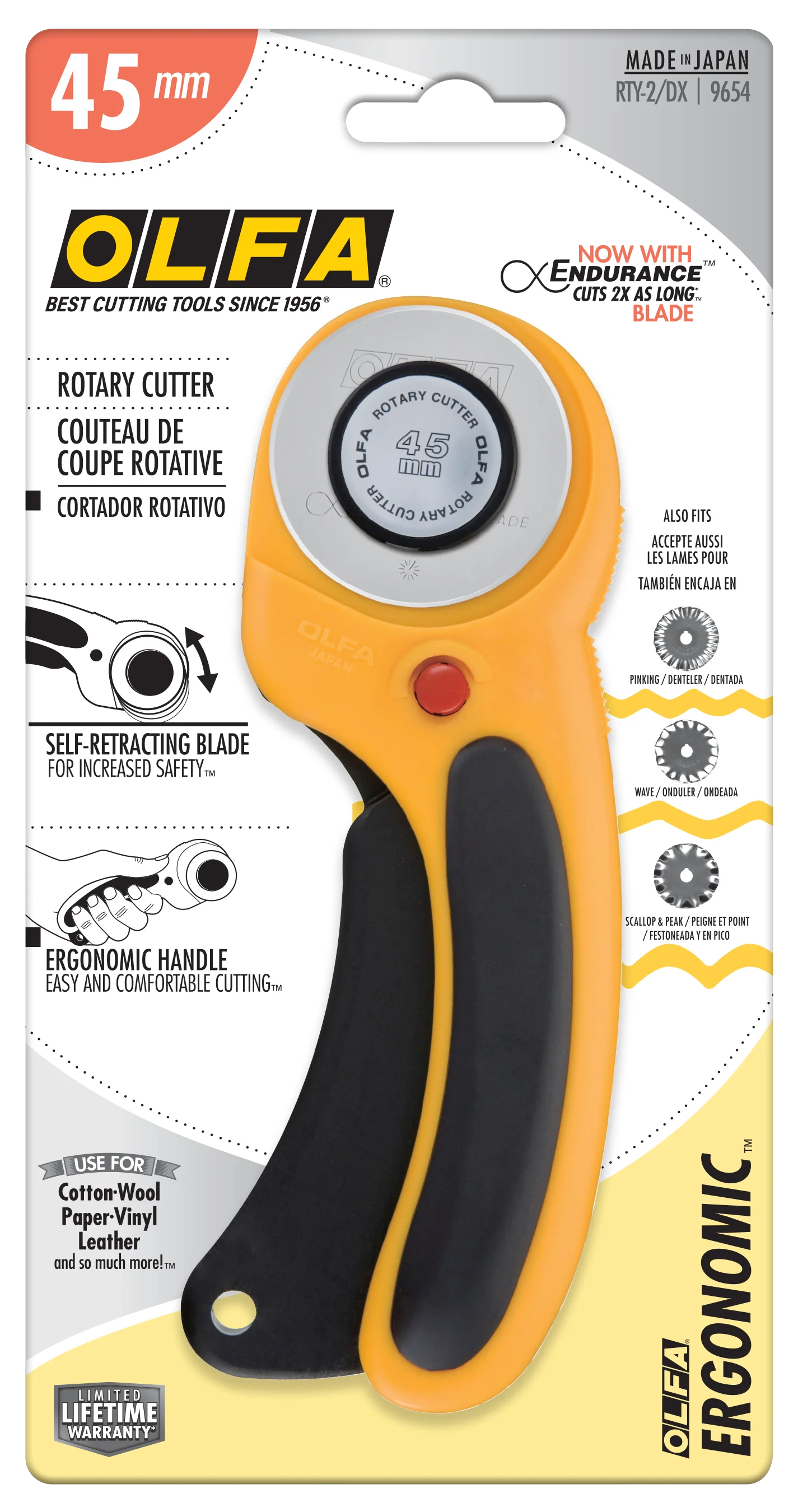Olfa - Ergonomic Rotary Cutter 45mm