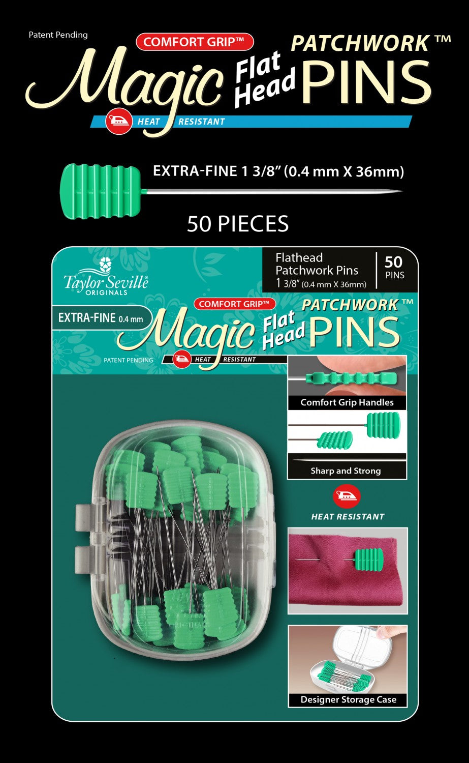 Magic Pins - Flathead Patchwork Extra Fine 50pc