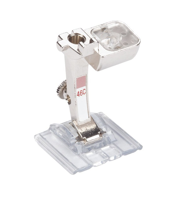 Sewing machine presser foot on a white background