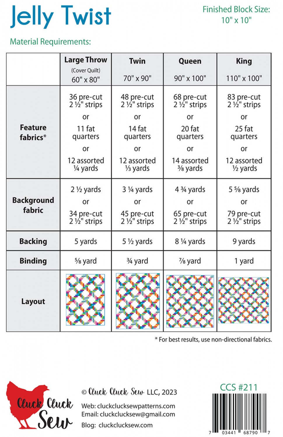 Cluck Cluck Sew - Jelly Twist