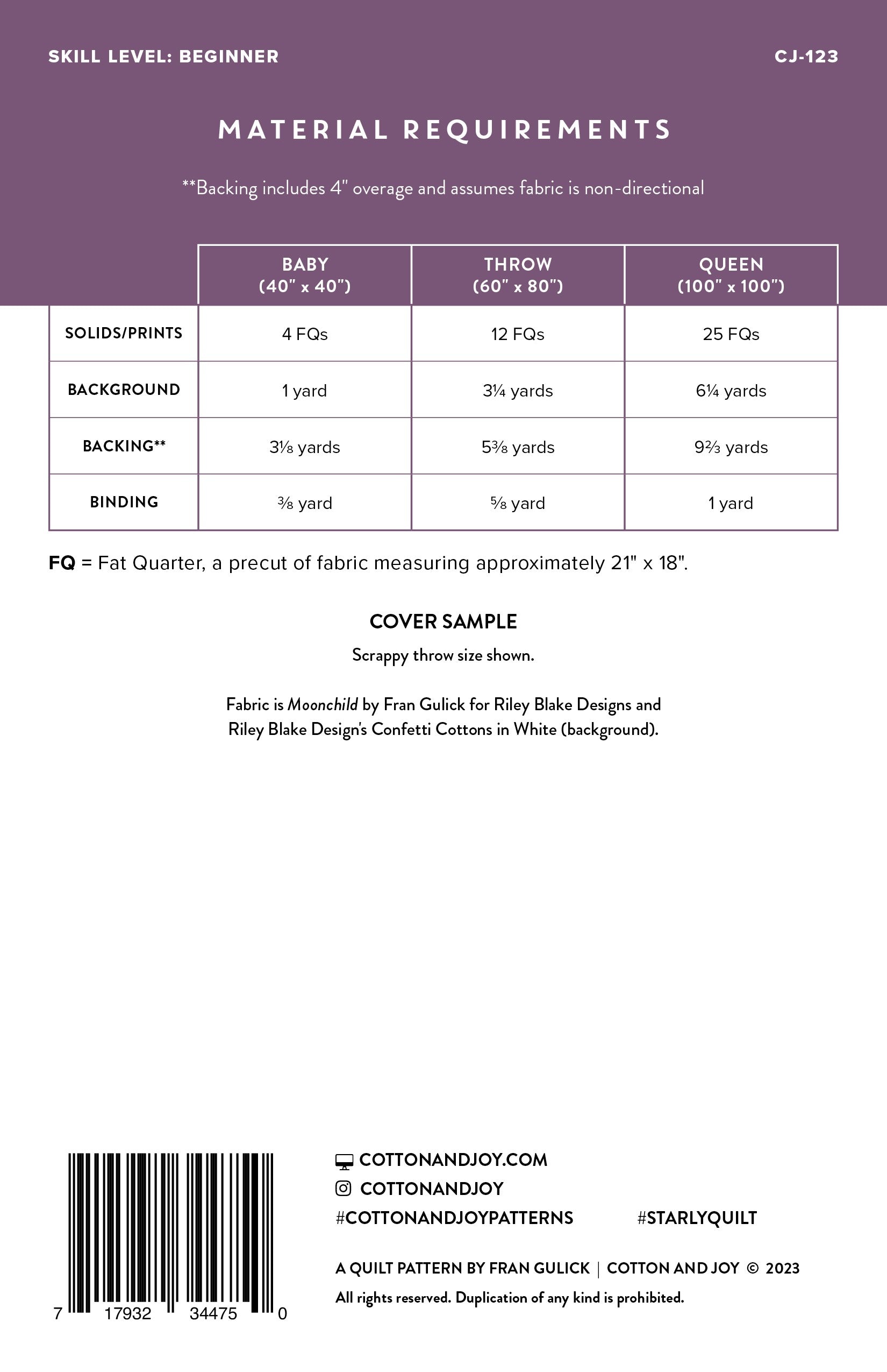 Cotton and Joy - Starly