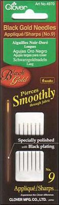 Needles - Black Gold Applique Sharp Size 9