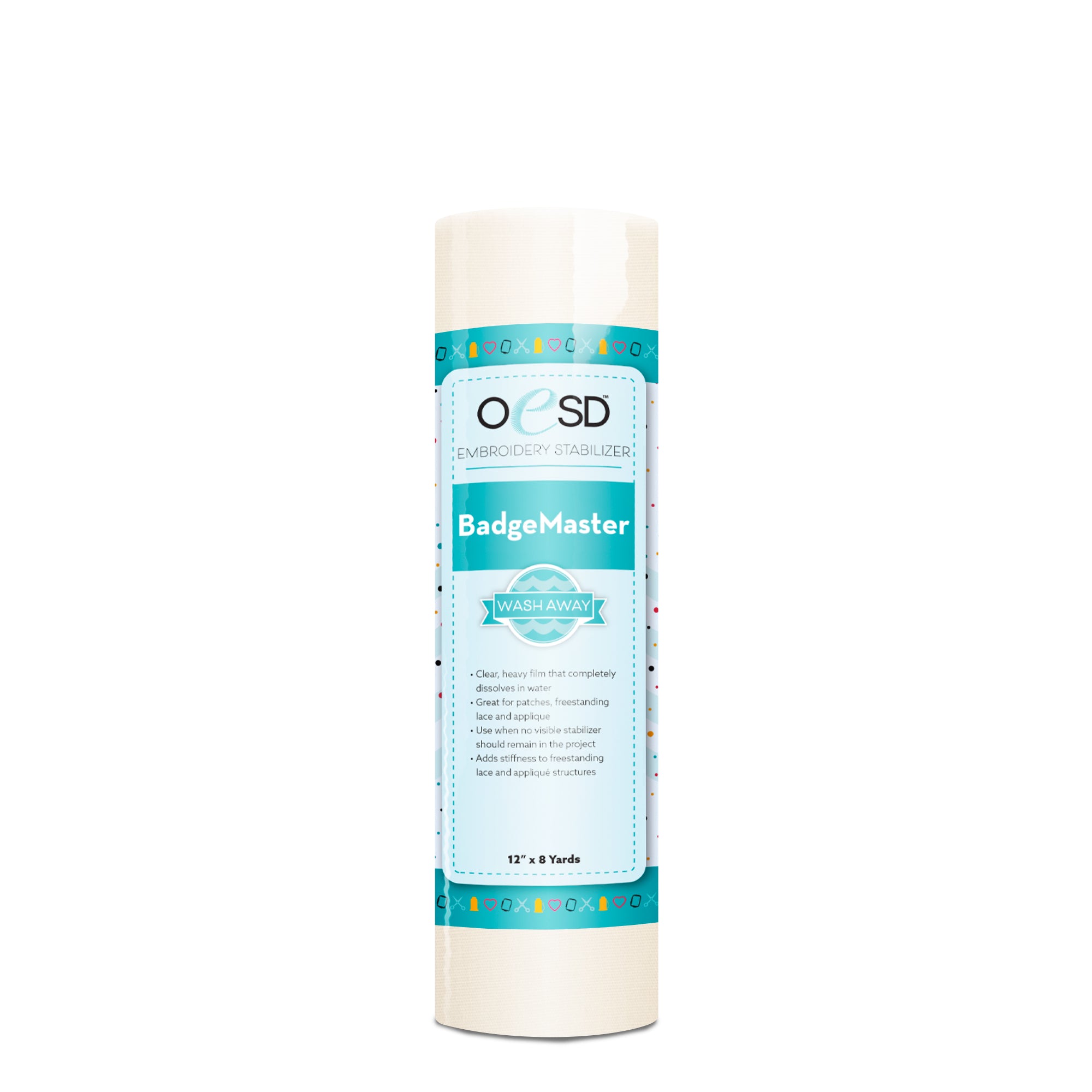 Roll of OESD BadgeMaster stabilizer on a white background