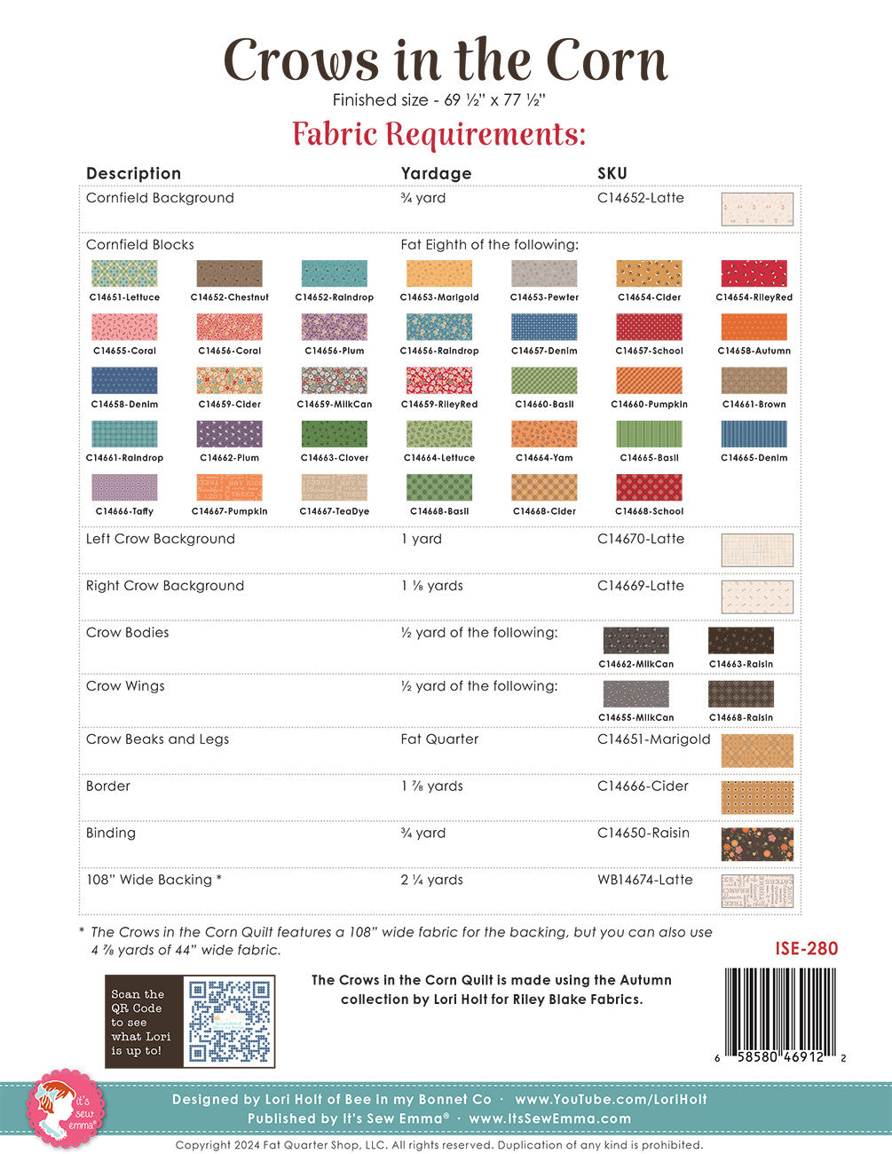 Lori Holt - Crows in the Corn