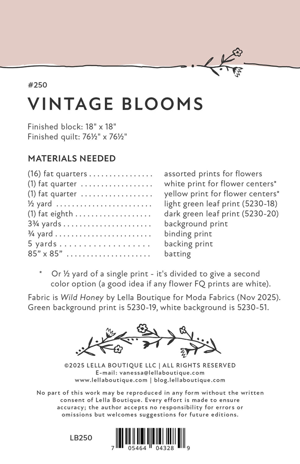 Lella Boutique - Vintage Blooms