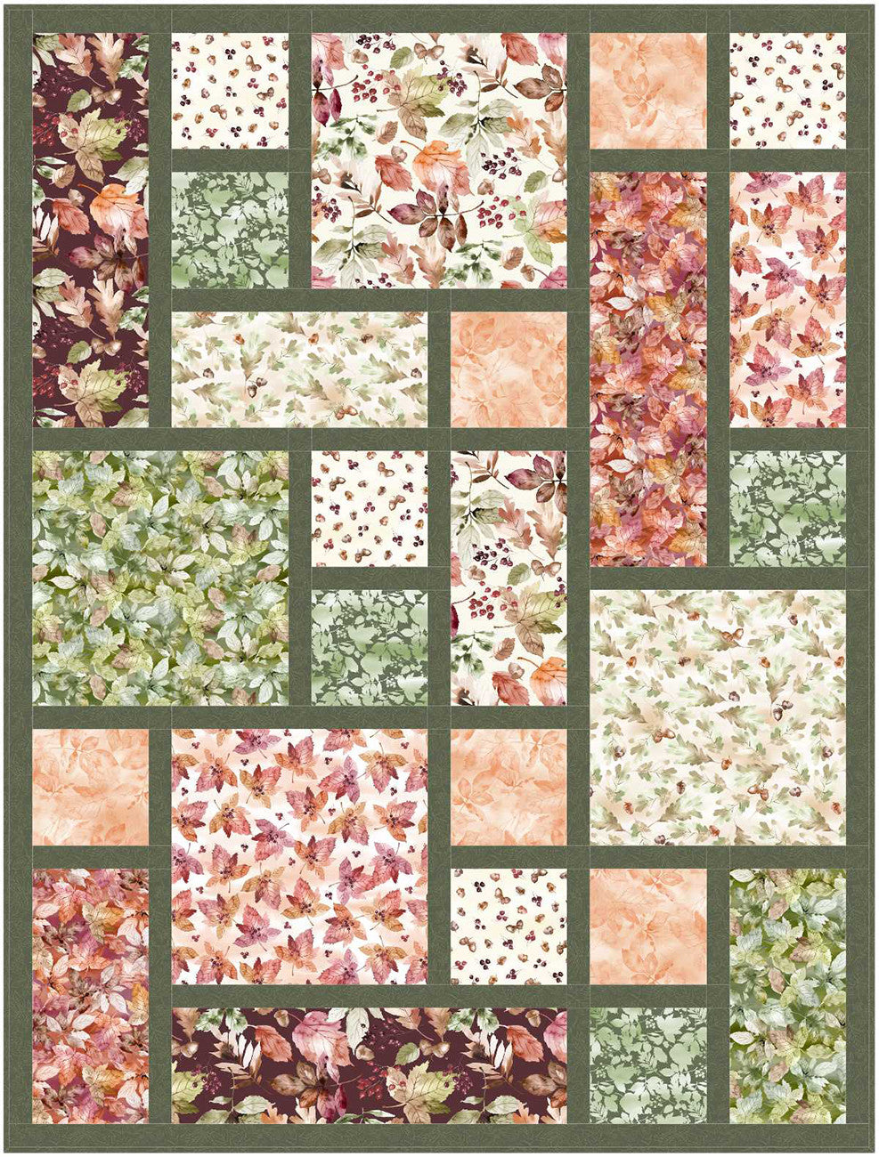 Ladeebug Design - Scattered Quarter Tiles Quilt