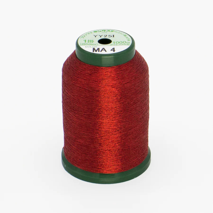 KingStar Metallic Embroidery Thread - Red MA4