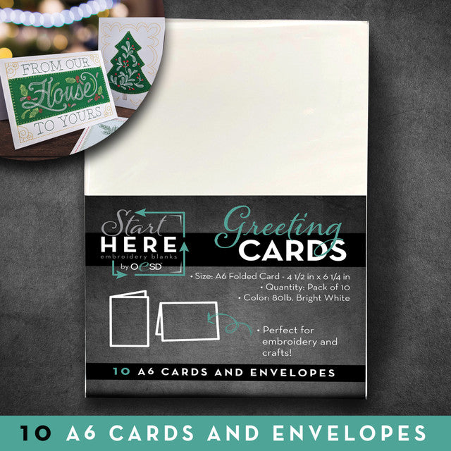 OESD - Blank Greeting Card & Envelopes A6 Size