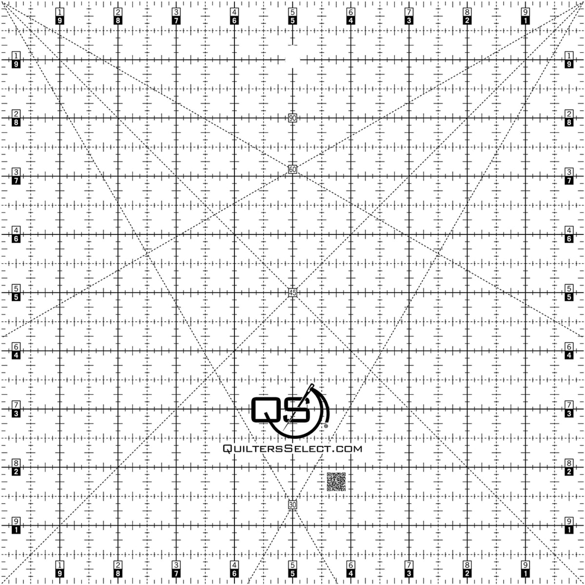 Quilters Select - 10" x 10" Crystal Clear Ruler