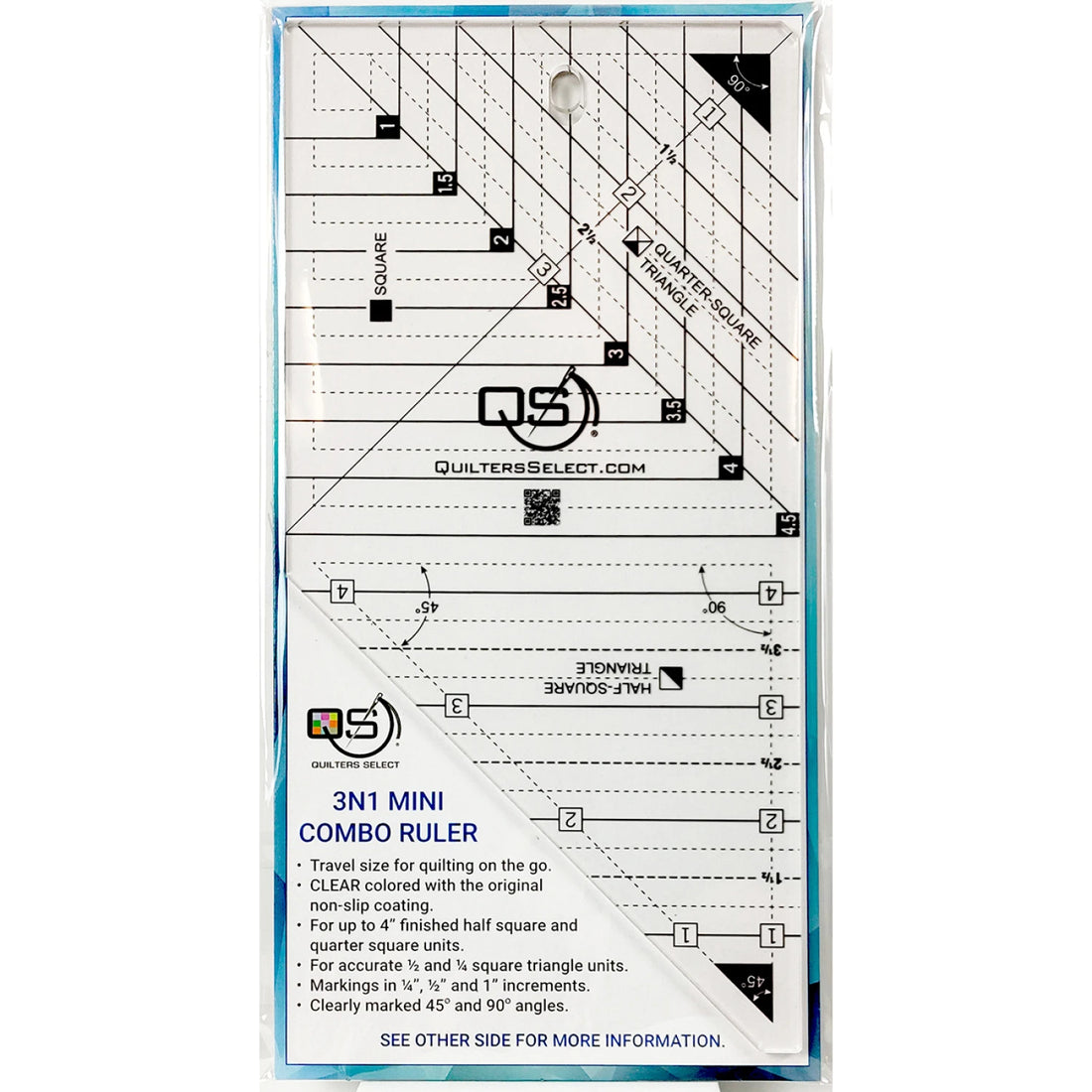Quilters Select - 3 in 1 Mini Combo Ruler