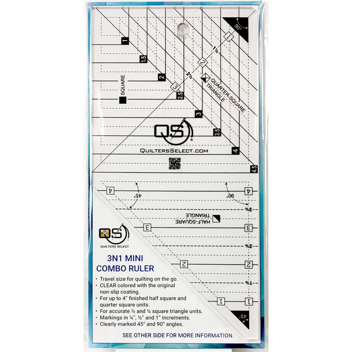 Quilters Select - 3 in 1 Mini Combo Ruler