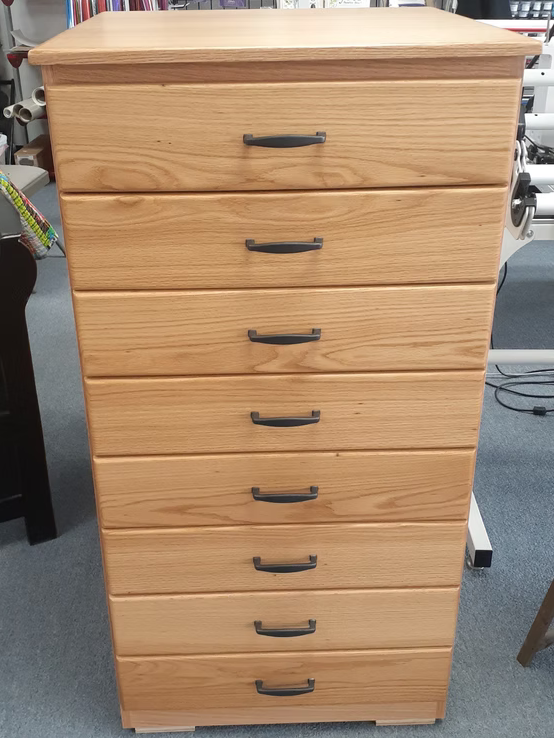 8-Drawer Embroidery Thread Storage Chest - Unique Sewing Furniture