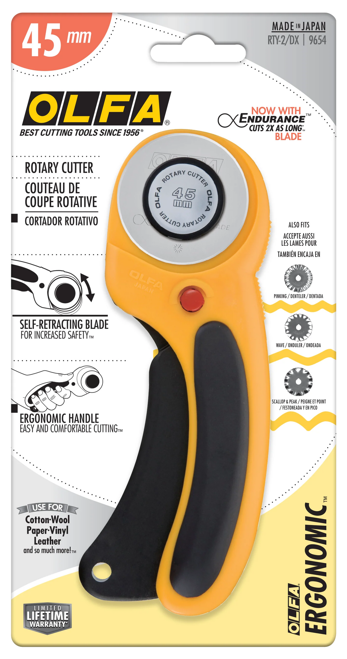 Olfa - Ergonomic Rotary Cutter 45mm