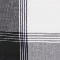 Tea Towel Blank - Black &amp; White McLeod Stripe