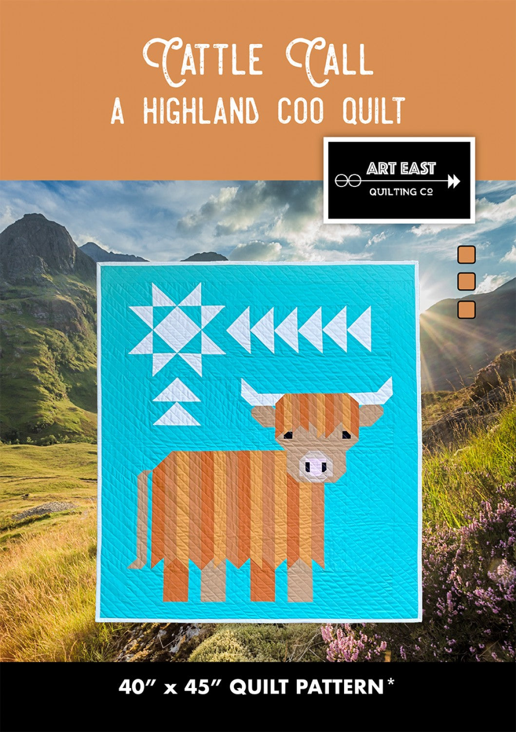 Art East Quilting Co - Cattle Call, A Highland Coo