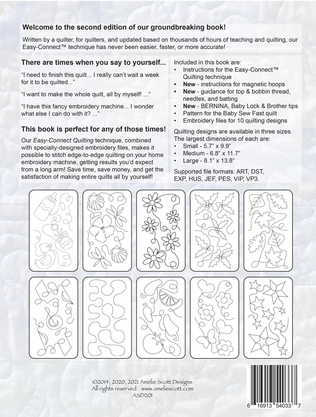 Amelie Scott - Edge to Edge Quilting on Your Embroidery Machine