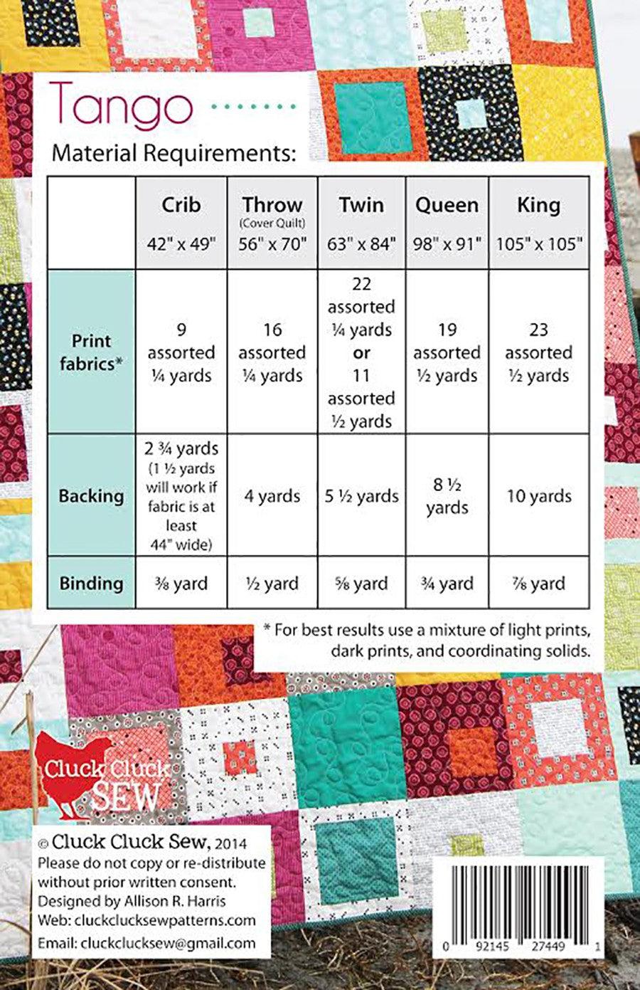 Cluck Cluck Sew - Tango