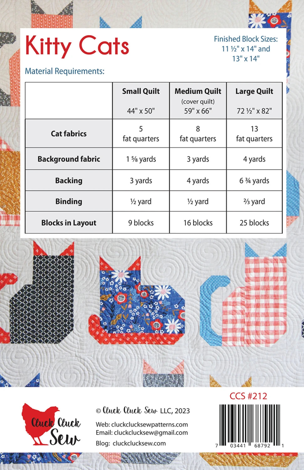 Cluck Cluck Sew - Kitty Cats
