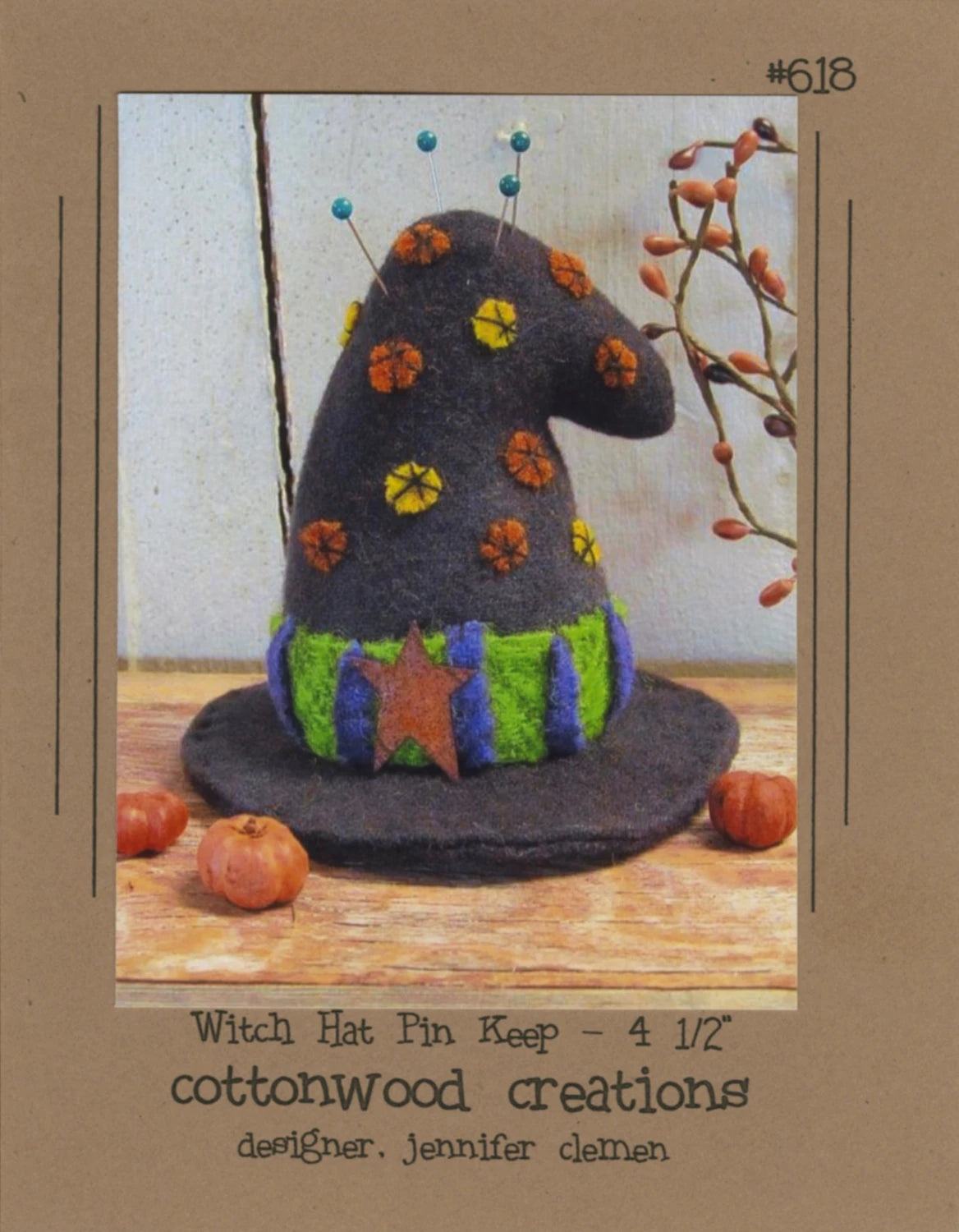 CottonWood Creations - Witch Hat Pin Keep with Kit