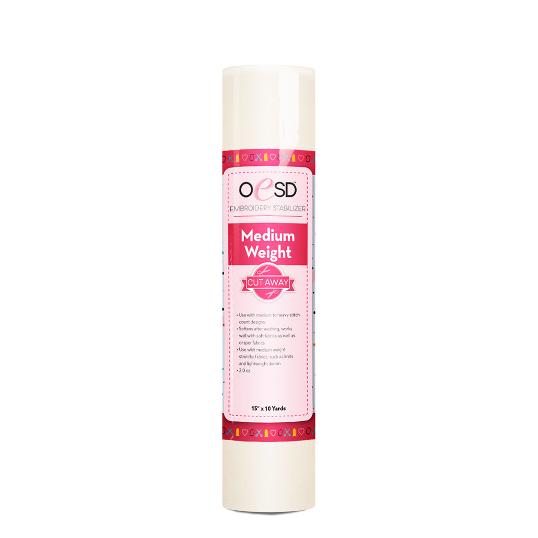 Roll of OESD medium weight stabilizer on a white background