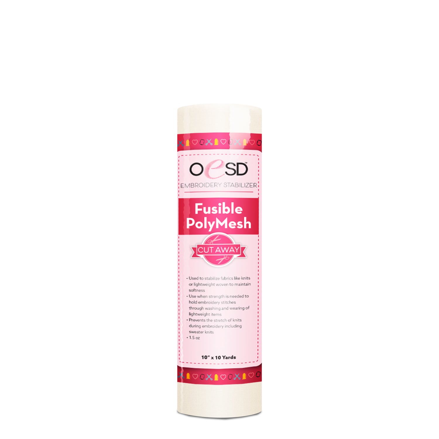OESD Fusible PolyMesh stabilizer on a white background