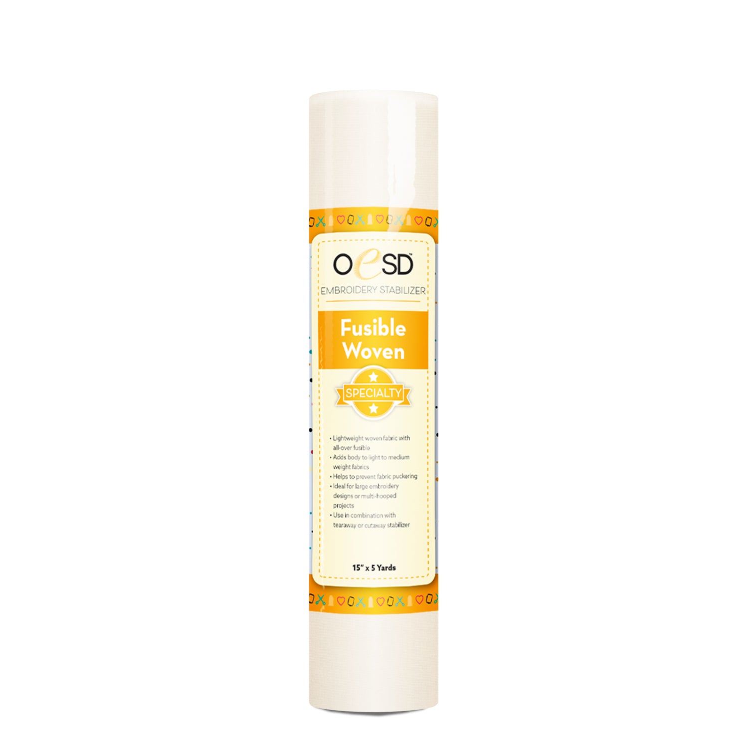 OESD Fusible Woven stabilizer on a white background