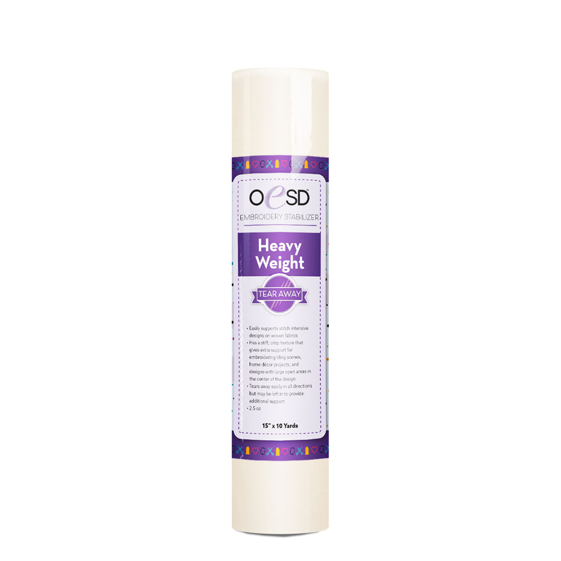 Roll of OESD Heavy Weight stabilizer on a white background