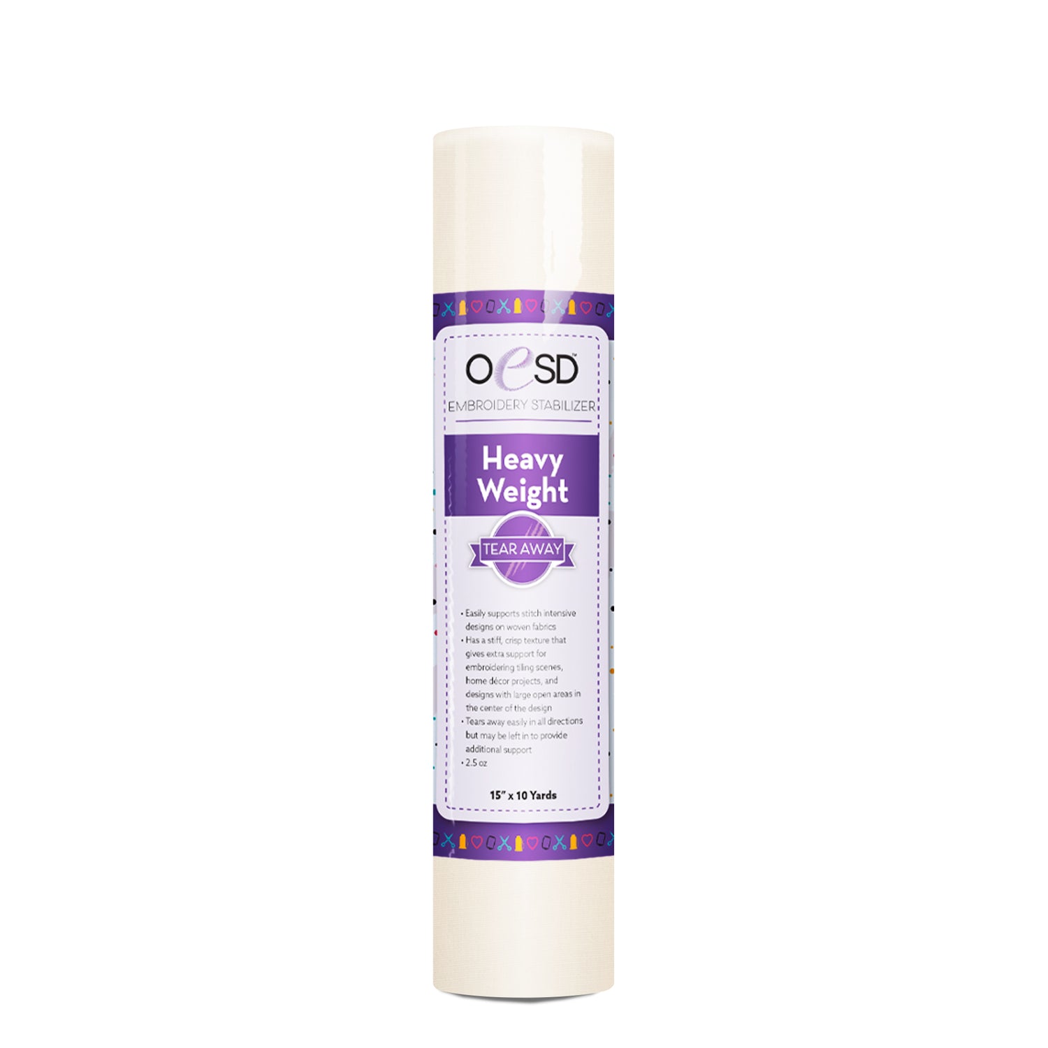 Roll of OESD Heavy Weight stabilizer on a white background
