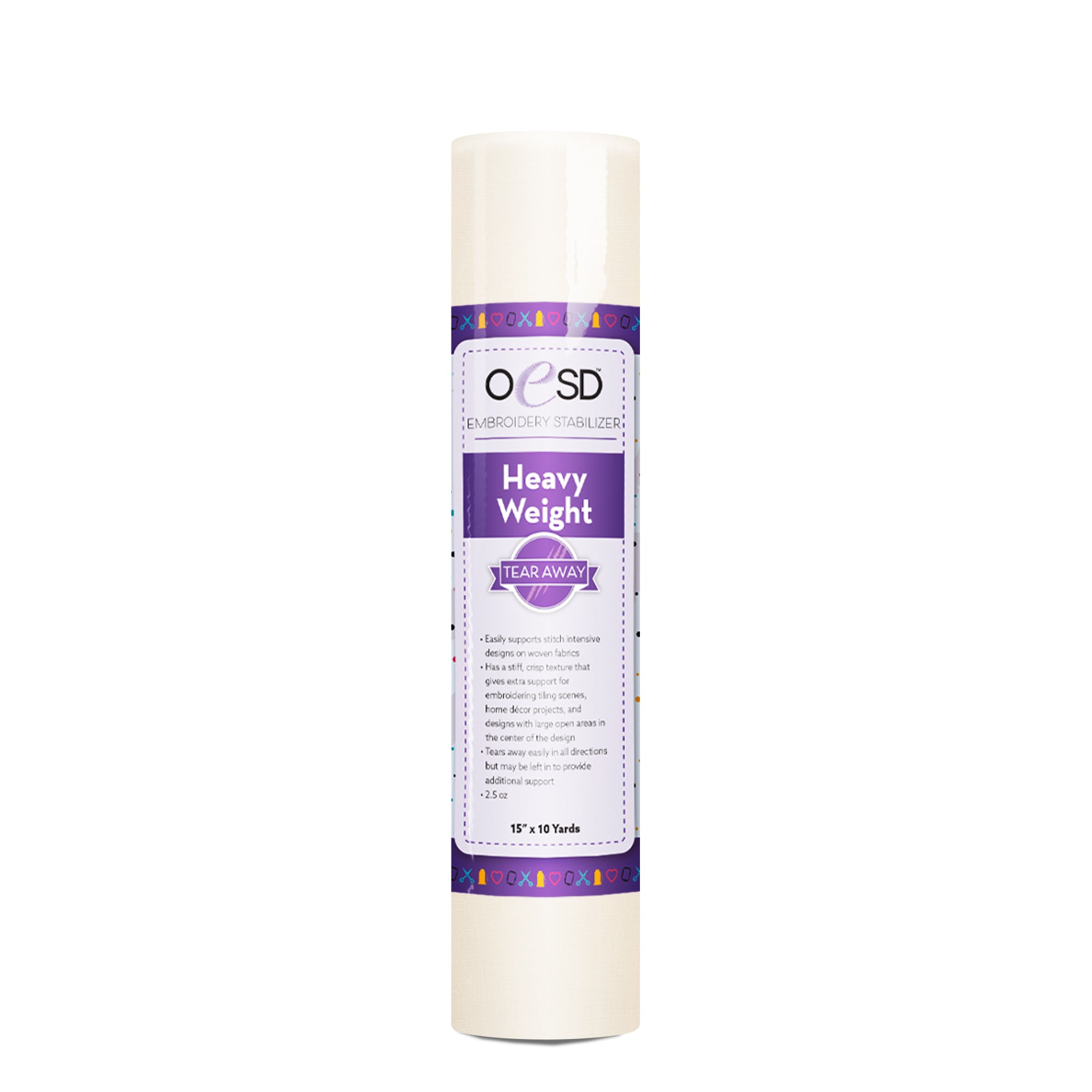 Roll of OESD Heavy Weight stabilizer on a white background