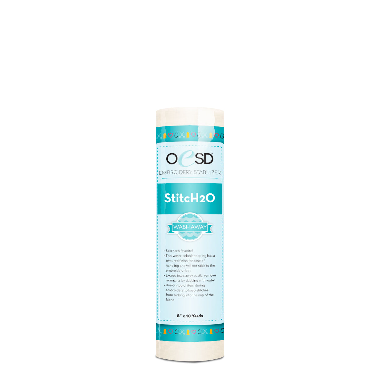OESD StitchH2O embroidery stabilizer on a white background