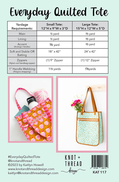 Knot + Thread Designs - Everyday Quilted Tote