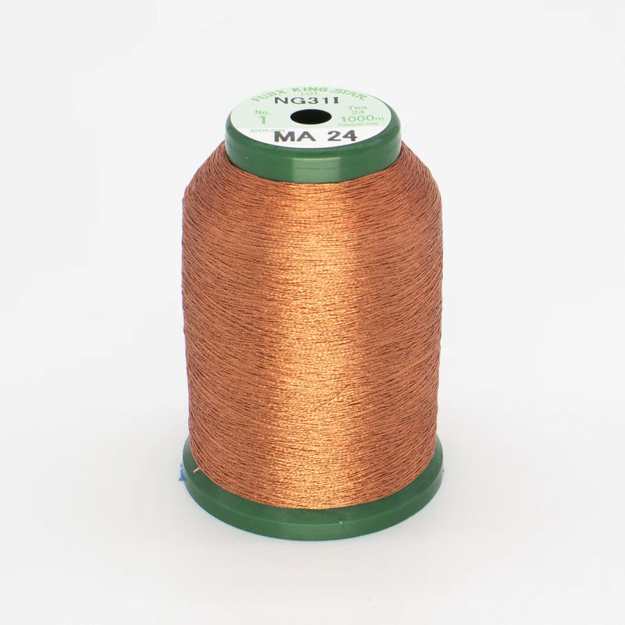 KingStar Metallic Embroidery Thread - Orange MA24