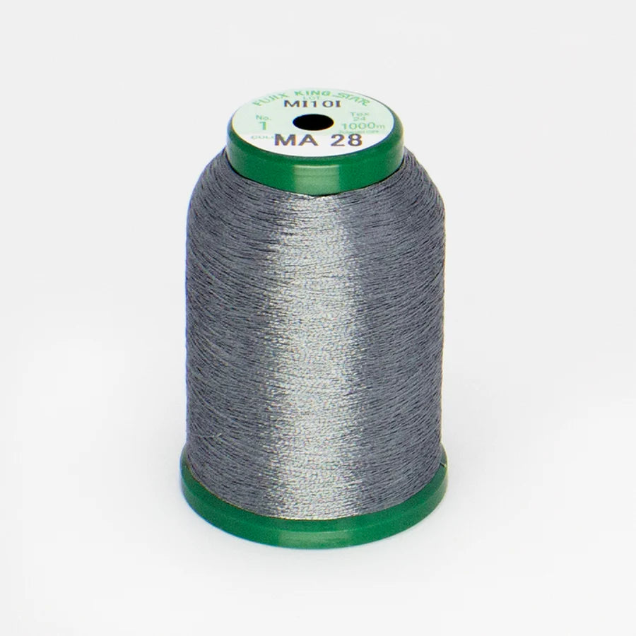KingStar Metallic Embroidery Thread - Pewter MA28