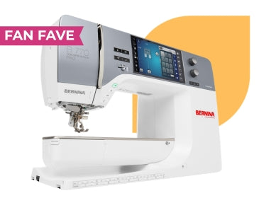 Bernina sewing machine with a colorful background