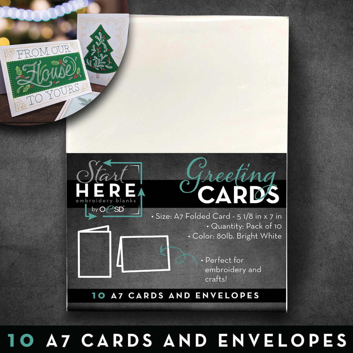 OESD - Blank Greeting Cards &amp; Envelopes A7 Size