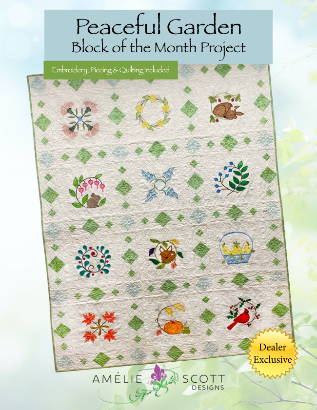 Peaceful Garden - Block of the Month