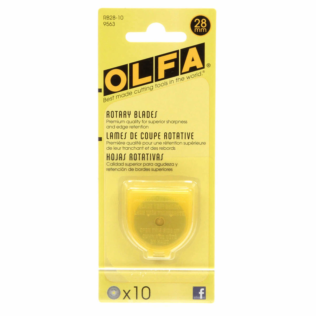 Olfa - Rotary Cutter 28mm Replacement Blade 10 Pack