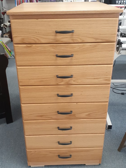 8-Drawer Embroidery Thread Storage Chest - Unique Sewing Furniture
