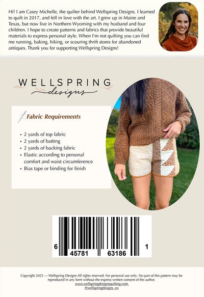 Wellspring Design - Quilted Shorts