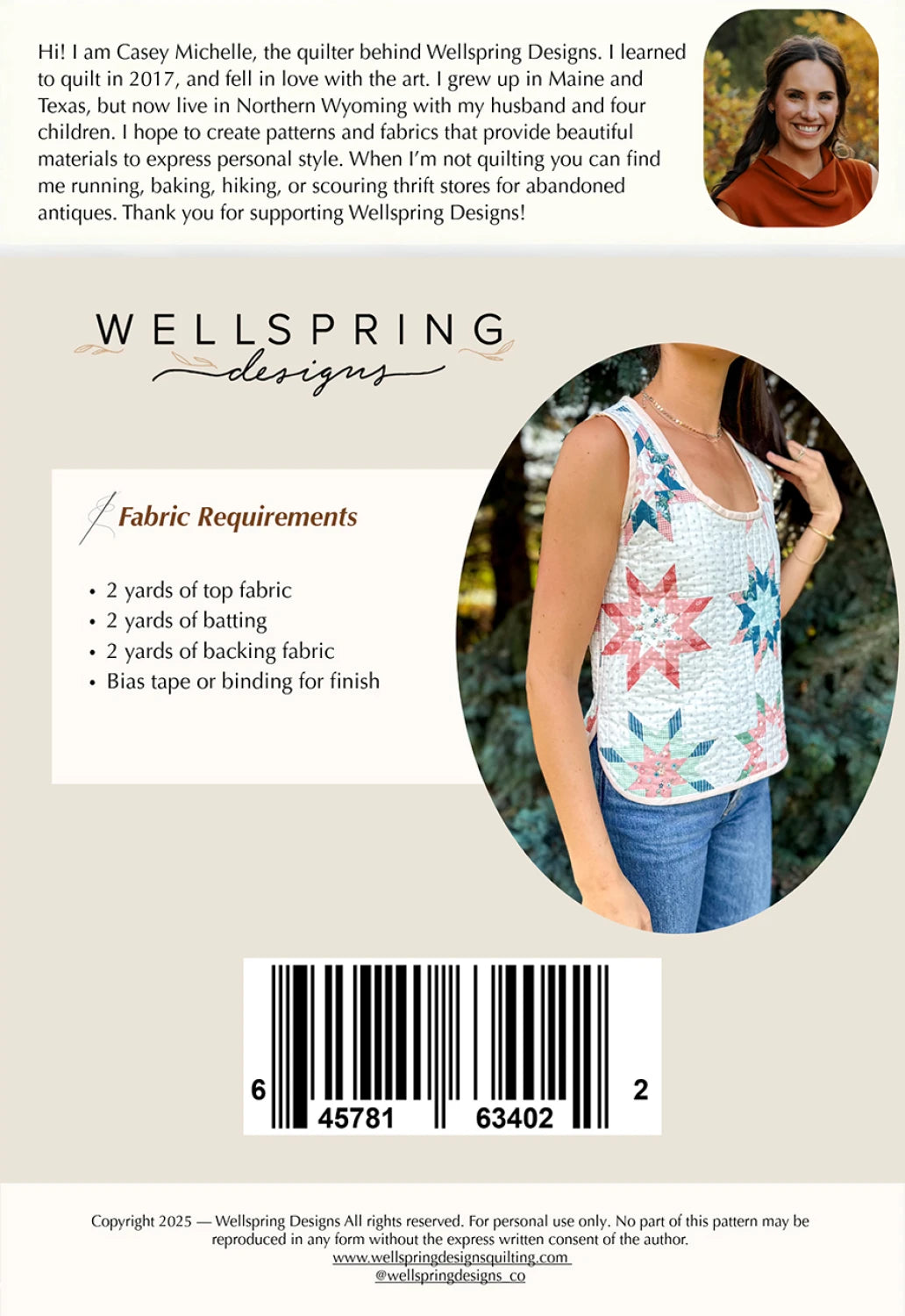 Wellspring Design - Quilted Tank Top