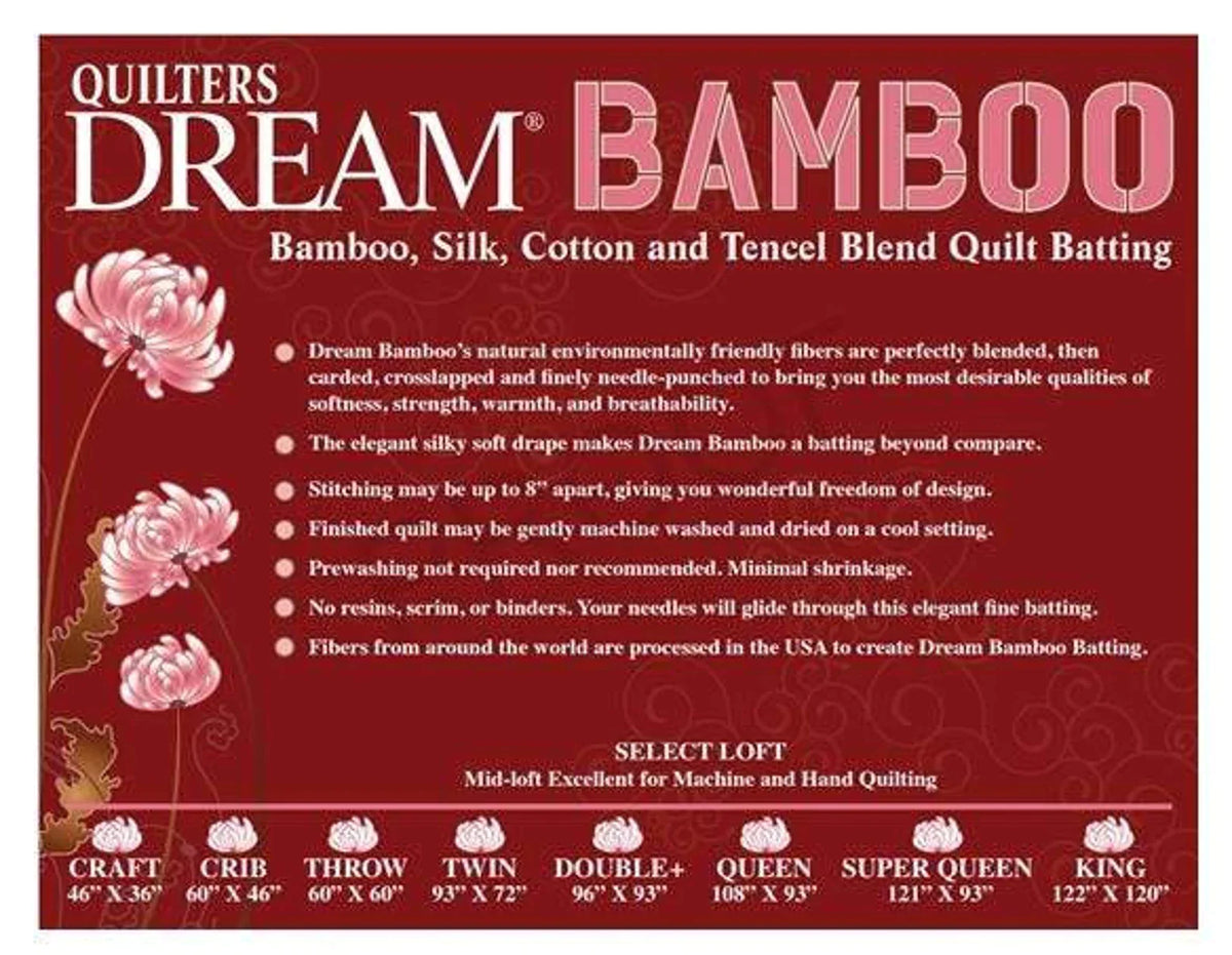 Batting - Quilters Dream Bamboo King 120" x 120"