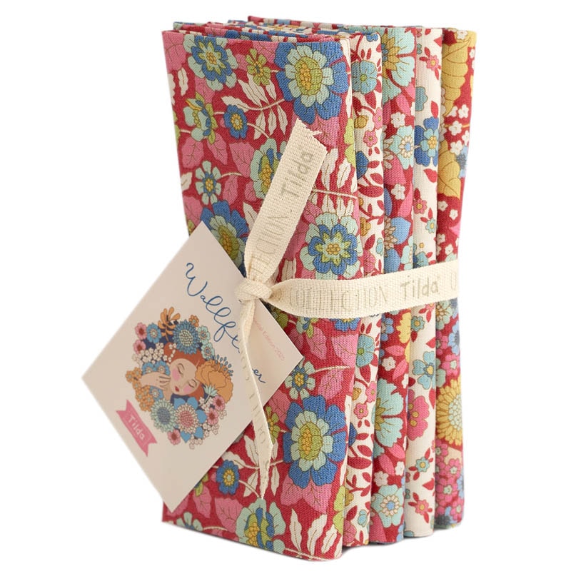 FQ Bundle - Tilda Wallflower Burgundy/Pinks